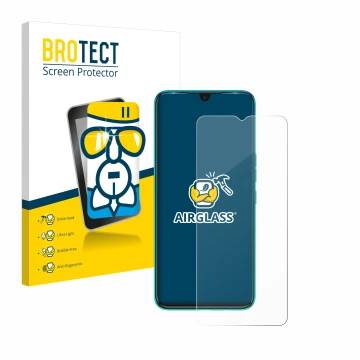 Parte frontale di una confezione del prodotto con il logo del marchio BROTECT. Accanto è raffigurato il dispositivo Tecno Spar