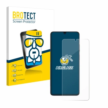 Parte frontale di una confezione del prodotto con il logo del marchio BROTECT. Accanto è raffigurato il dispositivo ZTE Blade 