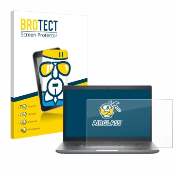 Parte frontale di una confezione del prodotto con il logo del marchio BROTECT. Accanto è raffigurato il dispositivo Dell Preci