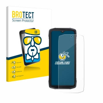 Parte frontale di una confezione del prodotto con il logo del marchio BROTECT. Accanto è raffigurato il dispositivo Cubot King