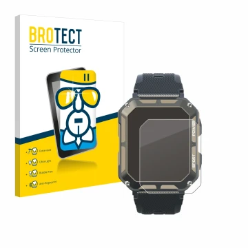 Parte frontale di una confezione del prodotto con il logo del marchio BROTECT. Accanto è raffigurato il dispositivo Blackview 