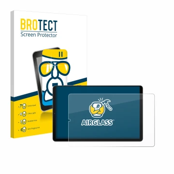 Parte frontale di una confezione del prodotto con il logo del marchio BROTECT. Accanto è raffigurato il dispositivo Lenovo Leg