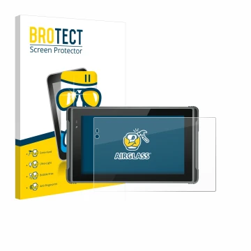 Parte frontale di una confezione del prodotto con il logo del marchio BROTECT. Accanto è raffigurato il dispositivo Hugerock X