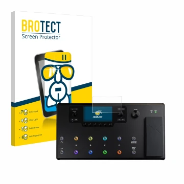 Parte frontale di una confezione del prodotto con il logo del marchio BROTECT. Accanto è raffigurato il dispositivo Line 6 Hel