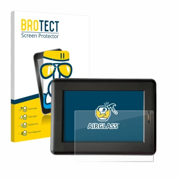 Parte frontale di una confezione del prodotto con il logo del marchio BROTECT. Accanto è raffigurato il dispositivo XC Tracer 