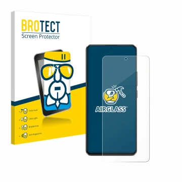 Parte frontale di una confezione del prodotto con il logo del marchio BROTECT. Accanto è raffigurato il dispositivo Xiaomi Poc