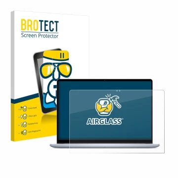 Parte frontale di una confezione del prodotto con il logo del marchio BROTECT. Accanto è raffigurato il dispositivo Dell Inspi