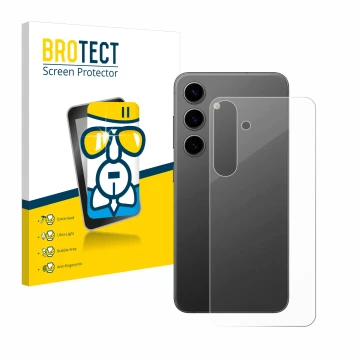 Parte frontale di una confezione del prodotto con il logo del marchio BROTECT. Accanto è raffigurato il dispositivo Samsung Ga