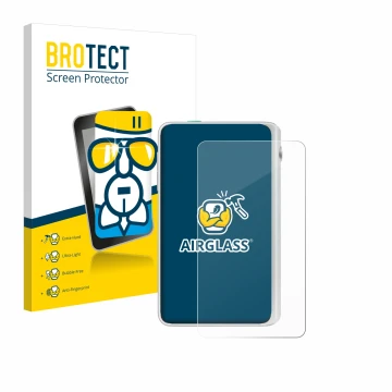 Parte frontale di una confezione del prodotto con il logo del marchio BROTECT. Accanto è raffigurato il dispositivo Timekettle