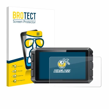 Parte frontale di una confezione del prodotto con il logo del marchio BROTECT. Accanto è raffigurato il dispositivo Creality S