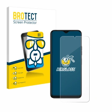 Parte frontale di una confezione del prodotto con il logo del marchio BROTECT. Accanto è raffigurato il dispositivo Tecno Spar