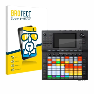 Parte frontale di una confezione del prodotto con il logo del marchio BROTECT. Accanto è raffigurato il dispositivo Akai Force