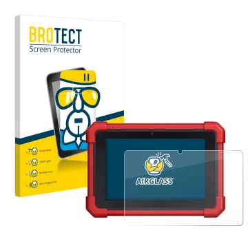 Parte frontale di una confezione del prodotto con il logo del marchio BROTECT. Accanto è raffigurato il dispositivo Launch MOT