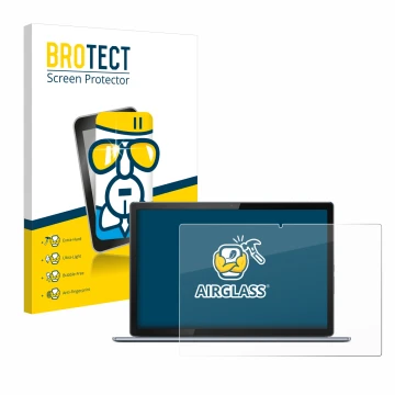 Parte frontale di una confezione del prodotto con il logo del marchio BROTECT. Accanto è raffigurato il dispositivo Lenovo Ide