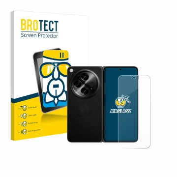 Parte frontale di una confezione del prodotto con il logo del marchio BROTECT. Accanto è raffigurato il dispositivo OnePlus Op