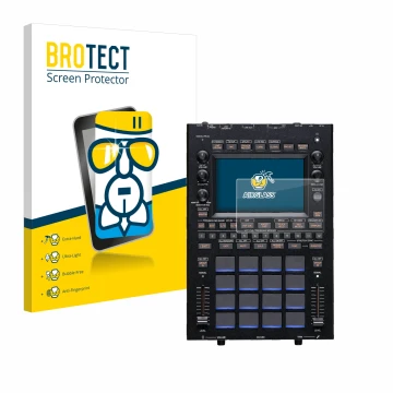Parte frontale di una confezione del prodotto con il logo del marchio BROTECT. Accanto è raffigurato il dispositivo KORG KAOSS