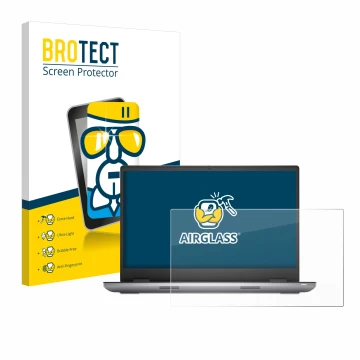 Parte frontale di una confezione del prodotto con il logo del marchio BROTECT. Accanto è raffigurato il dispositivo Dell Preci