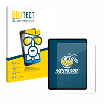 Parte frontale di una confezione del prodotto con il logo del marchio BROTECT. Accanto è raffigurato il dispositivo Apple iPad