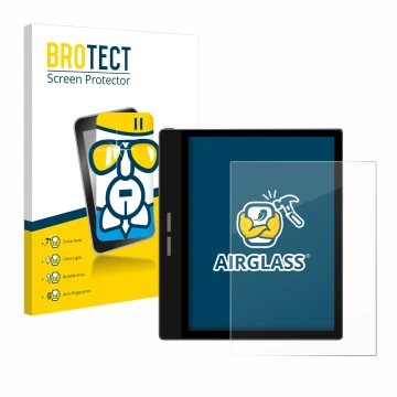 Parte frontale di una confezione del prodotto con il logo del marchio BROTECT. Accanto è raffigurato il dispositivo Bigme B751