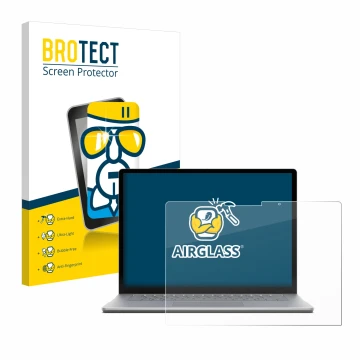 Parte frontale di una confezione del prodotto con il logo del marchio BROTECT. Accanto è raffigurato il dispositivo Microsoft 