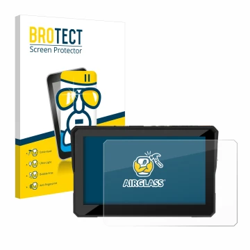 Parte frontale di una confezione del prodotto con il logo del marchio BROTECT. Accanto è raffigurato il dispositivo Carpuride 