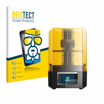 Parte frontale di una confezione del prodotto con il logo del marchio BROTECT. Accanto è raffigurato il dispositivo Anycubic P