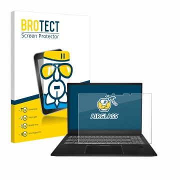 Parte frontale di una confezione del prodotto con il logo del marchio BROTECT. Accanto è raffigurato il dispositivo MSI Summit