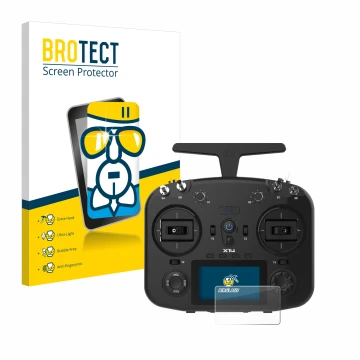 Parte frontale di una confezione del prodotto con il logo del marchio BROTECT. Accanto è raffigurato il dispositivo FrSky TWIN