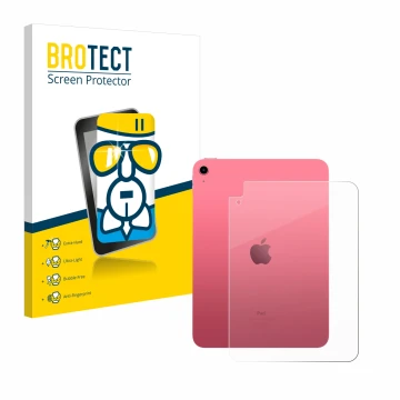 Parte frontale di una confezione del prodotto con il logo del marchio BROTECT. Accanto è raffigurato il dispositivo Apple iPad