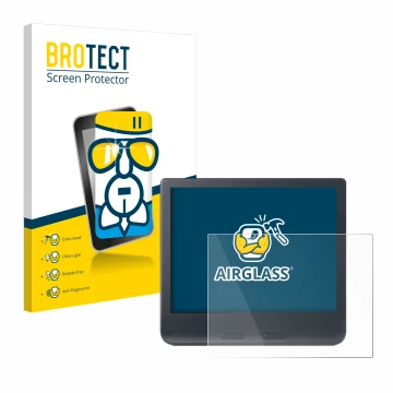 Parte frontale di una confezione del prodotto con il logo del marchio BROTECT. Accanto è raffigurato il dispositivo Kobo Libra