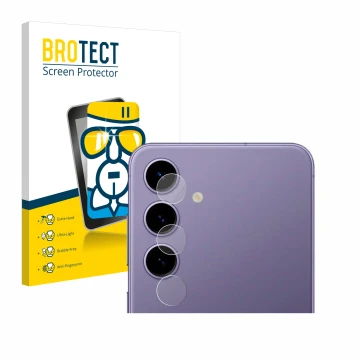 Parte frontale di una confezione del prodotto con il logo del marchio BROTECT. Accanto è raffigurato il dispositivo Samsung Ga