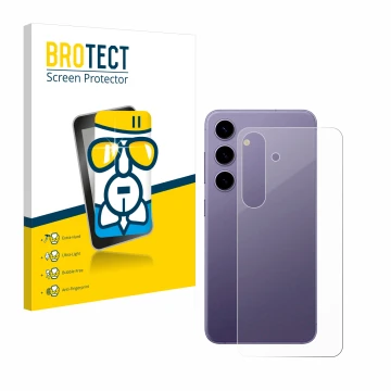 Parte frontale di una confezione del prodotto con il logo del marchio BROTECT. Accanto è raffigurato il dispositivo Samsung Ga