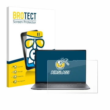 Parte frontale di una confezione del prodotto con il logo del marchio BROTECT. Accanto è raffigurato il dispositivo Dell Latit