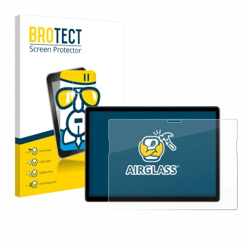 Parte frontale di una confezione del prodotto con il logo del marchio BROTECT. Accanto è raffigurato il dispositivo Dell Latit