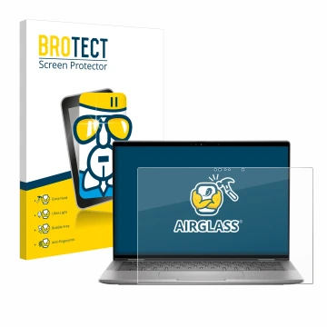 Parte frontale di una confezione del prodotto con il logo del marchio BROTECT. Accanto è raffigurato il dispositivo Dell Latit