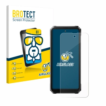 Parte frontale di una confezione del prodotto con il logo del marchio BROTECT. Accanto è raffigurato il dispositivo Blackview 