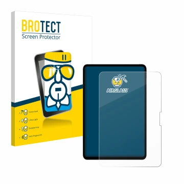 Parte frontale di una confezione del prodotto con il logo del marchio BROTECT. Accanto è raffigurato il dispositivo Apple iPad