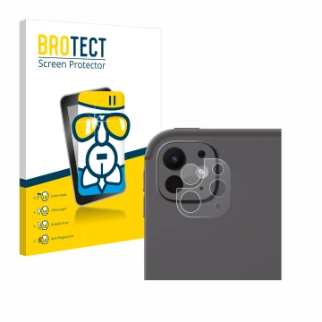 Parte frontale di una confezione del prodotto con il logo del marchio BROTECT. Accanto è raffigurato il dispositivo Apple iPad