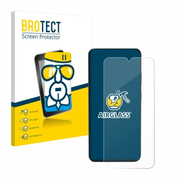 Parte frontale di una confezione del prodotto con il logo del marchio BROTECT. Accanto è raffigurato il dispositivo Doogee N55