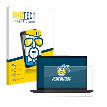 Parte frontale di una confezione del prodotto con il logo del marchio BROTECT. Accanto è raffigurato il dispositivo Lenovo Thi