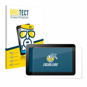 Parte frontale di una confezione del prodotto con il logo del marchio BROTECT. Accanto è raffigurato il dispositivo Wacom One 