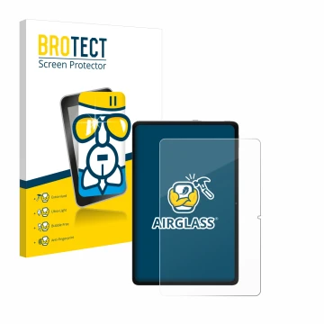 Parte frontale di una confezione del prodotto con il logo del marchio BROTECT. Accanto è raffigurato il dispositivo Xiaomi Red