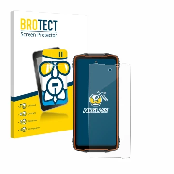 Parte frontale di una confezione del prodotto con il logo del marchio BROTECT. Accanto è raffigurato il dispositivo Blackview 