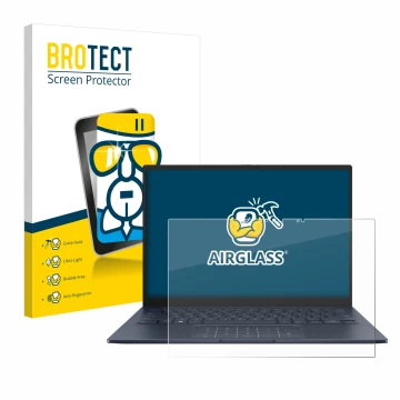 Parte frontale di una confezione del prodotto con il logo del marchio BROTECT. Accanto è raffigurato il dispositivo ASUS ZenBo