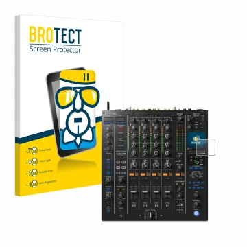 Parte frontale di una confezione del prodotto con il logo del marchio BROTECT. Accanto è raffigurato il dispositivo Pioneer DJ