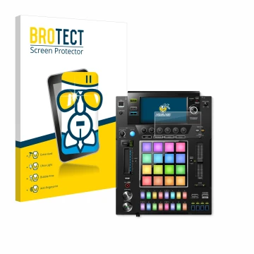 Parte frontale di una confezione del prodotto con il logo del marchio BROTECT. Accanto è raffigurato il dispositivo Pioneer DJ