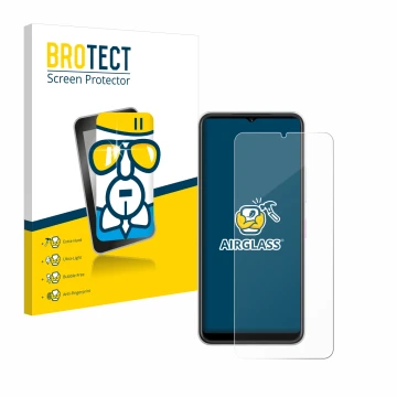 Parte frontale di una confezione del prodotto con il logo del marchio BROTECT. Accanto è raffigurato il dispositivo Telekom T 
