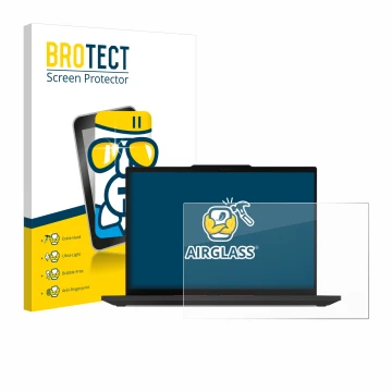 Parte frontale di una confezione del prodotto con il logo del marchio BROTECT. Accanto è raffigurato il dispositivo Lenovo Thi