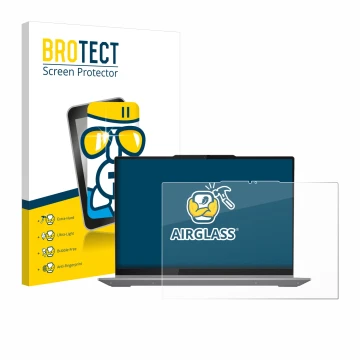 Parte frontale di una confezione del prodotto con il logo del marchio BROTECT. Accanto è raffigurato il dispositivo Lenovo Thi