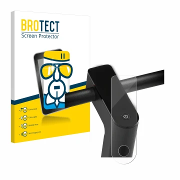 Parte frontale di una confezione del prodotto con il logo del marchio BROTECT. Accanto è raffigurato il dispositivo Xiaomi Mi 